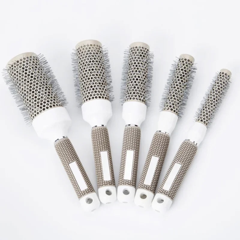 6 Size Hair Brush Nano Hairbrush Thermal round Barrel Comb Hairdressing Hair Salon Styling Drying Curling Blow Dry Hair Brush