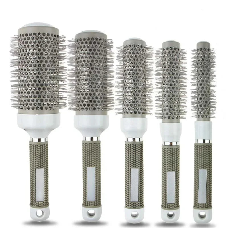 6 Size Hair Brush Nano Hairbrush Thermal round Barrel Comb Hairdressing Hair Salon Styling Drying Curling Blow Dry Hair Brush