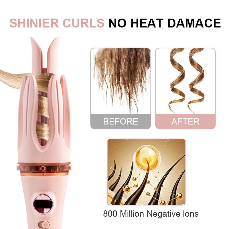 Mayeya 3-In-1 Automatic Curling and Straightening Iron |Temperature, Dual Swivel, Anti-Iron, Anti-Knot, Straightening Comb, Auto Shut-Off, Travel-Friendly Lazy Curling Tool. Professional Hair Dryer Brush with Ionic