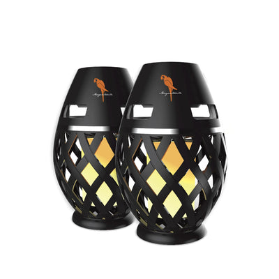 TikiFlame Bluetooth Torch Speaker - Dual Pack LED Portable Party Speakers